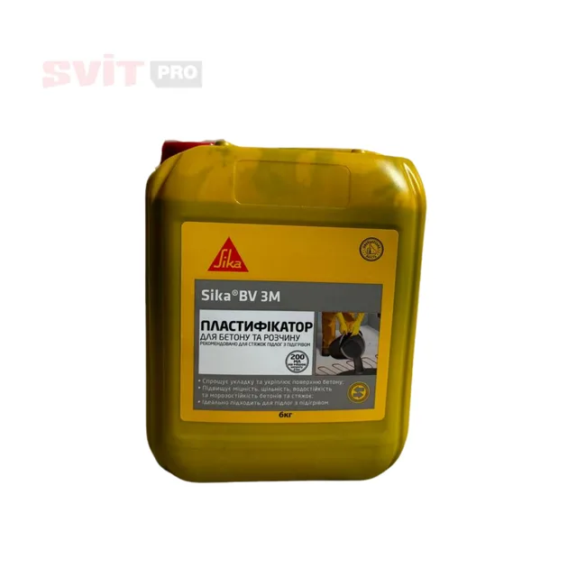 Пластифікатор для бетону і розчину (для теплих підлог) Sika® BV 3M, 6 кг