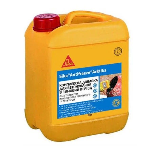 Комплексна добавка пластифікатор для зимового бетонування Sika Antifreeze Arktika, 10 кг