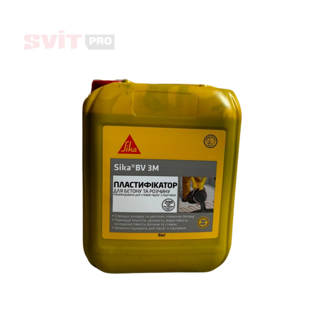 Пластифікатор для бетону і розчину (для теплих підлог) Sika® BV 3M, 6 кг