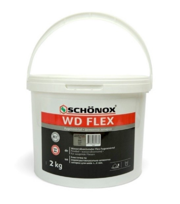 Затірка для плитки Sika Цементна Еластична SCHÖNOX WD Flex сіра, 2 кг