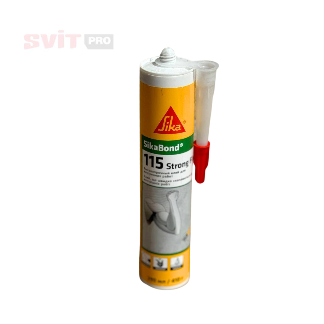Клей "рідкі цвяхи" універсальний монтажний Sika SikaBond®-115 Strong Fix 290 мл